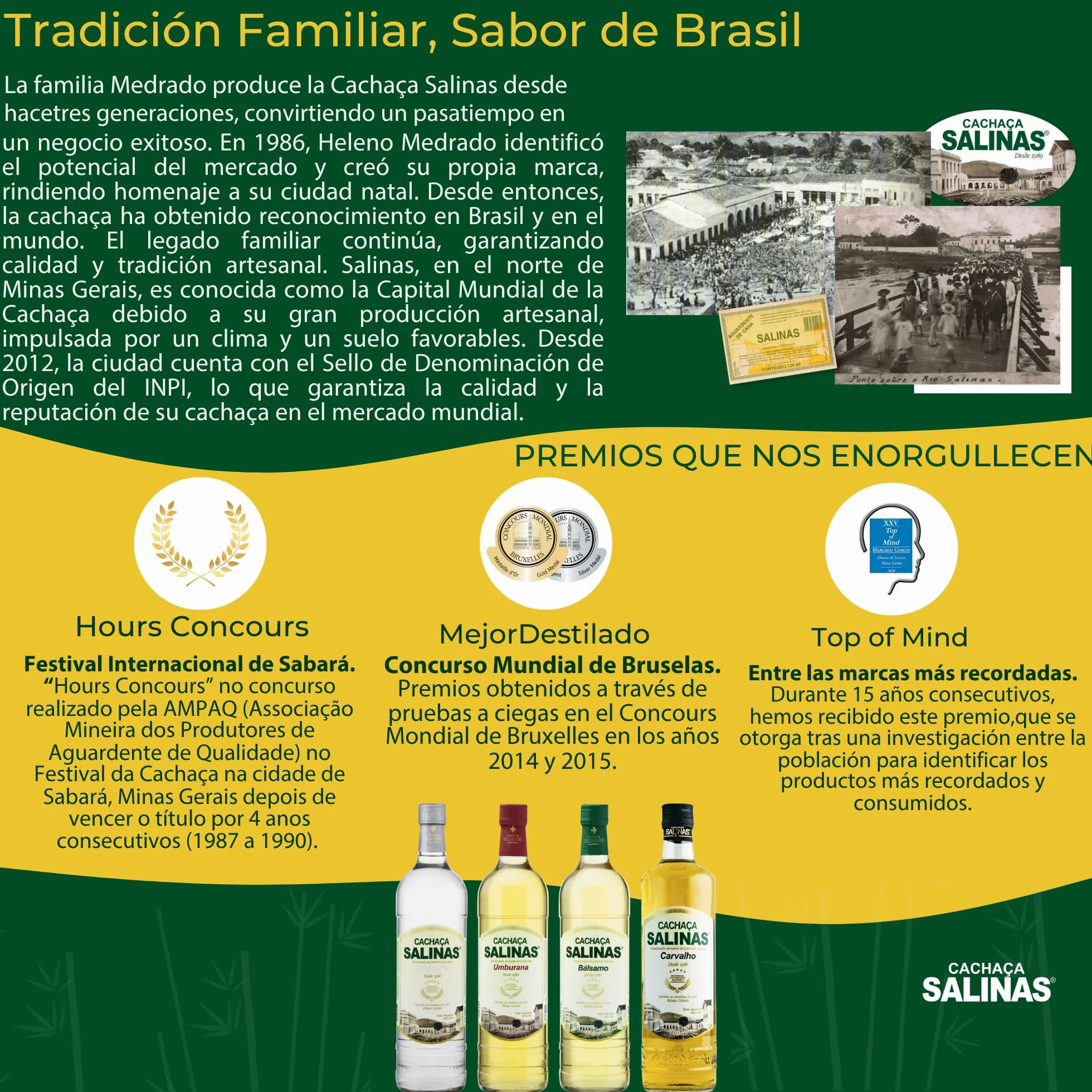Cachaça Salinas Premium 700 ml Destilado Artesanal de Brasil para Caipirinha