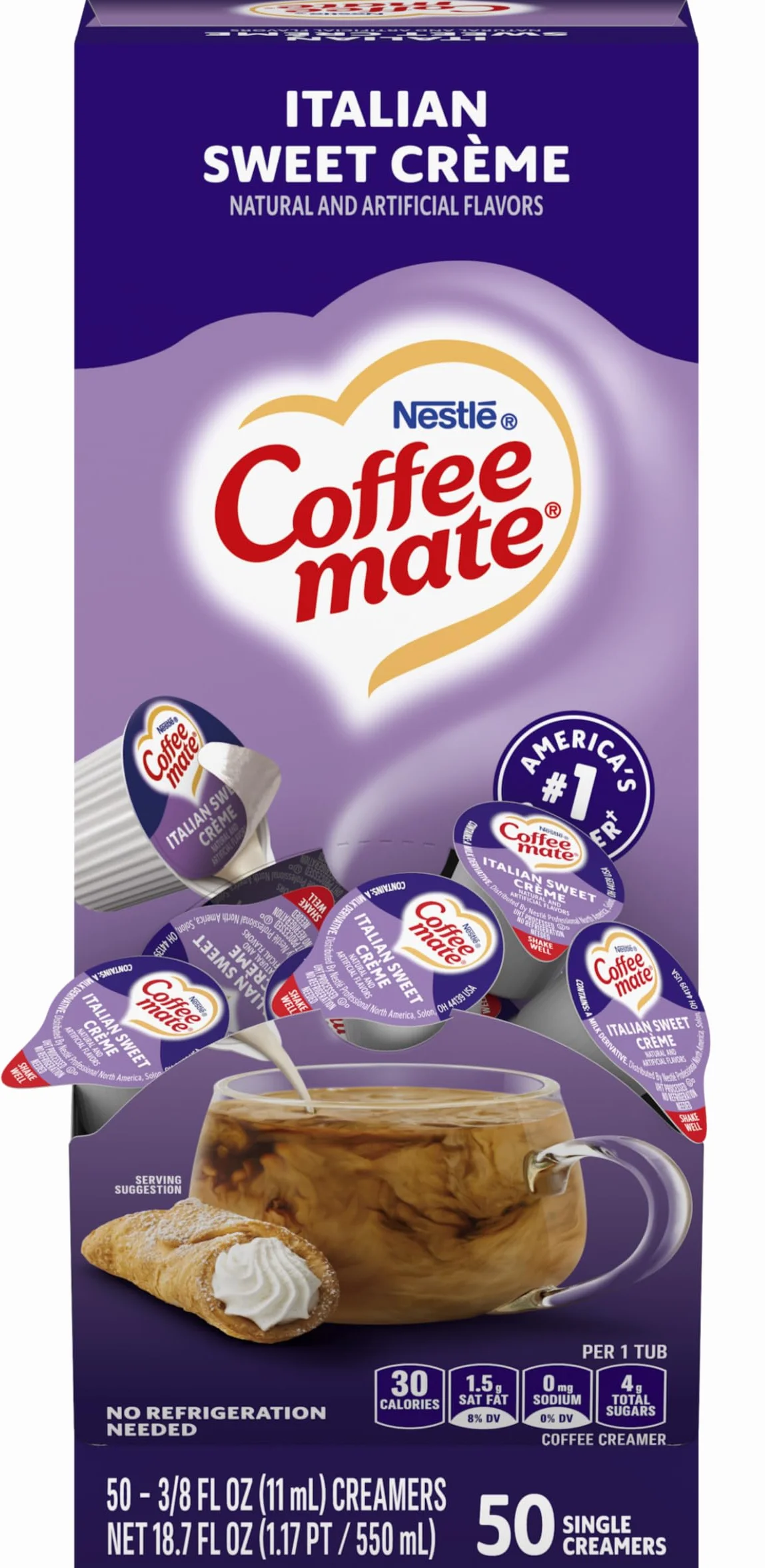 Coffee-mate Italian Sweet Creme Creamer Rich Gelato Flavor 50/box