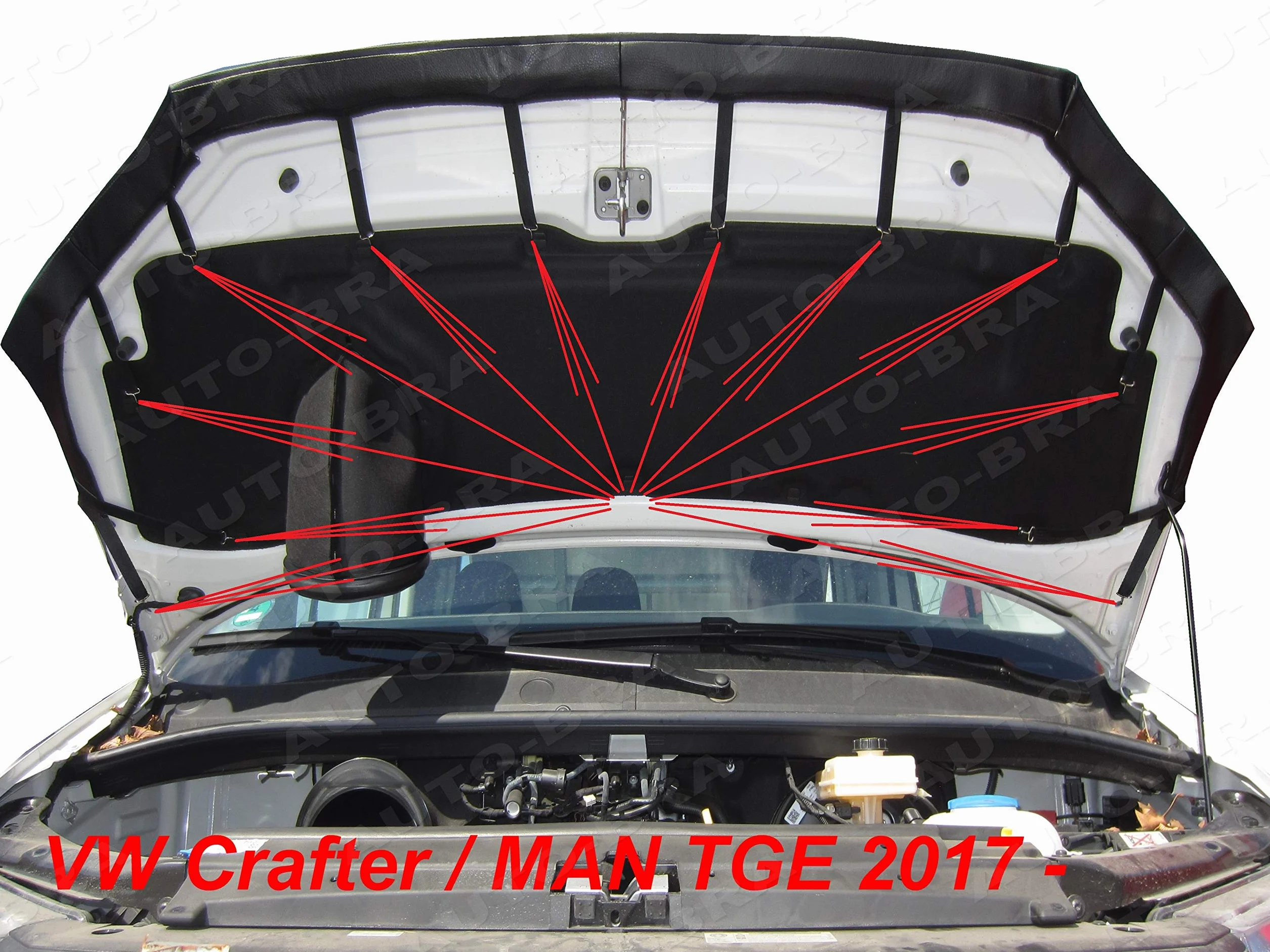 AB3-00429 Protector del Capo Compatible con VW Volkswagen Crafter - Man TGE Desde 2017 Bonnet Bra Tuning
