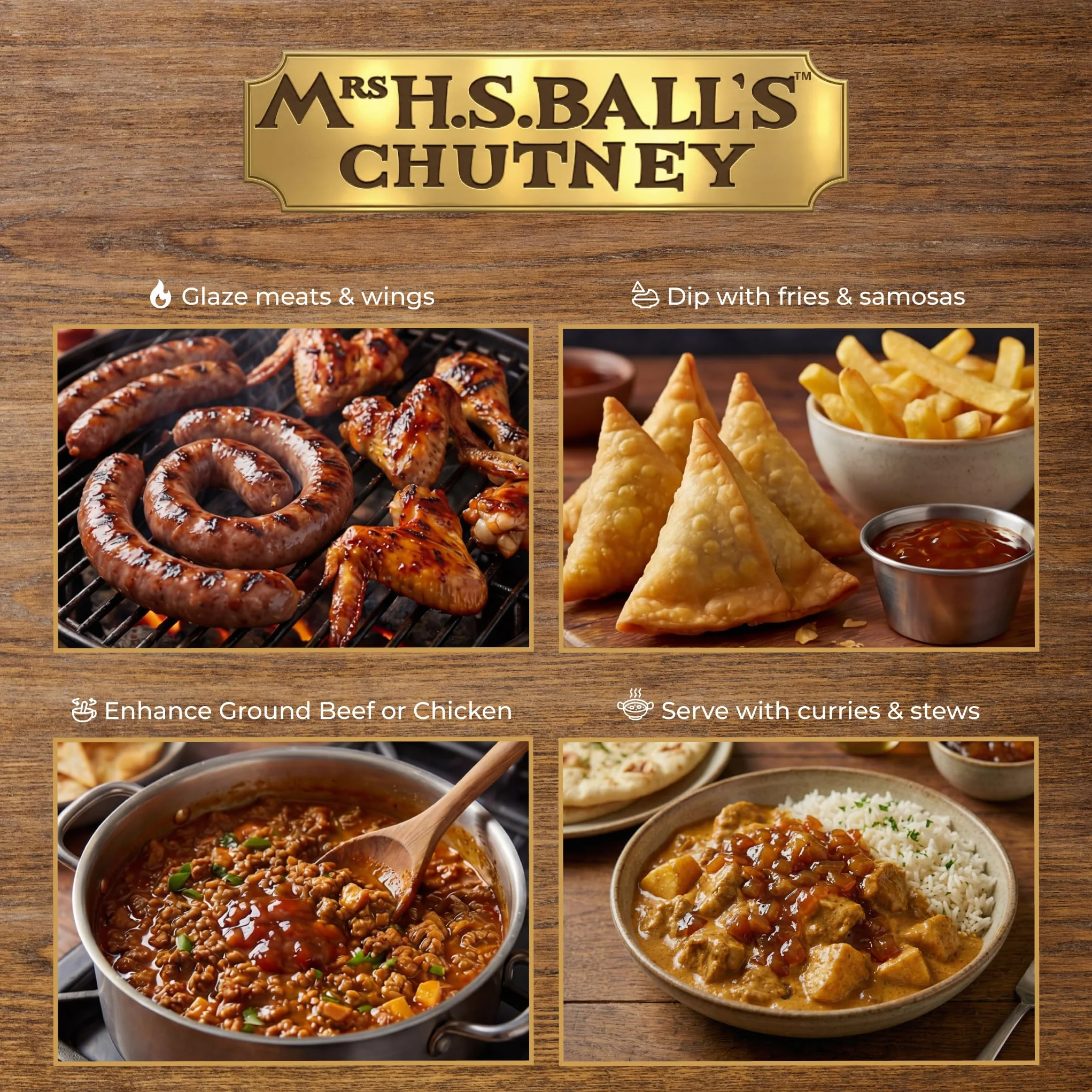 Mrs Balls Peach Chutney 2x470g Pack
