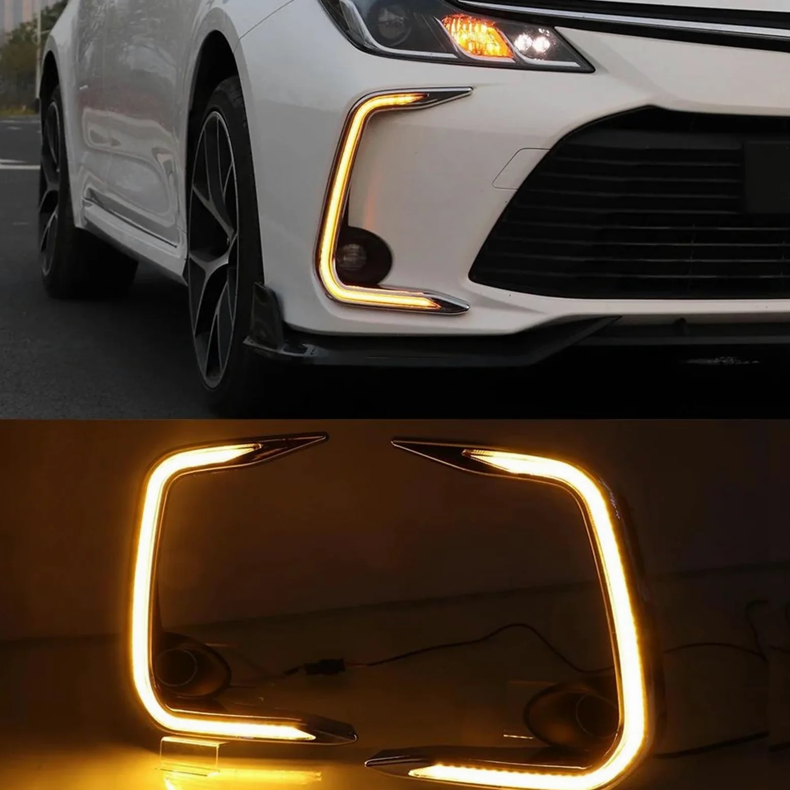 Luz Diurna Impermeable Con Señal Giro Amarilla Para Toyota Para Corolla 2019, 2020, 2021 Y 2022