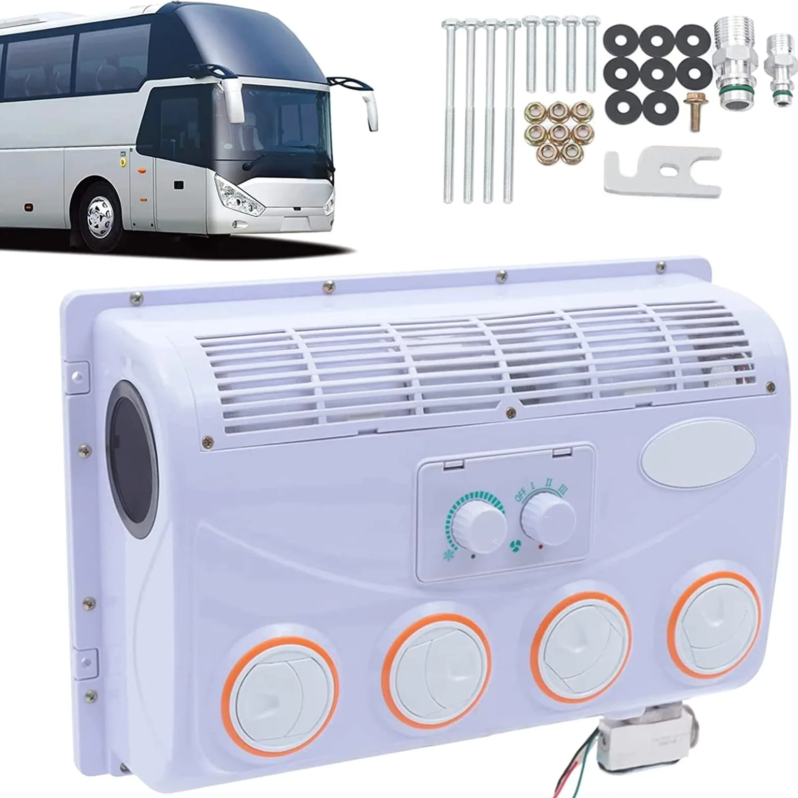 Aire Acondicionado De Techo 12V/24V CC Evaporador Para Camión Caravana Excavadora