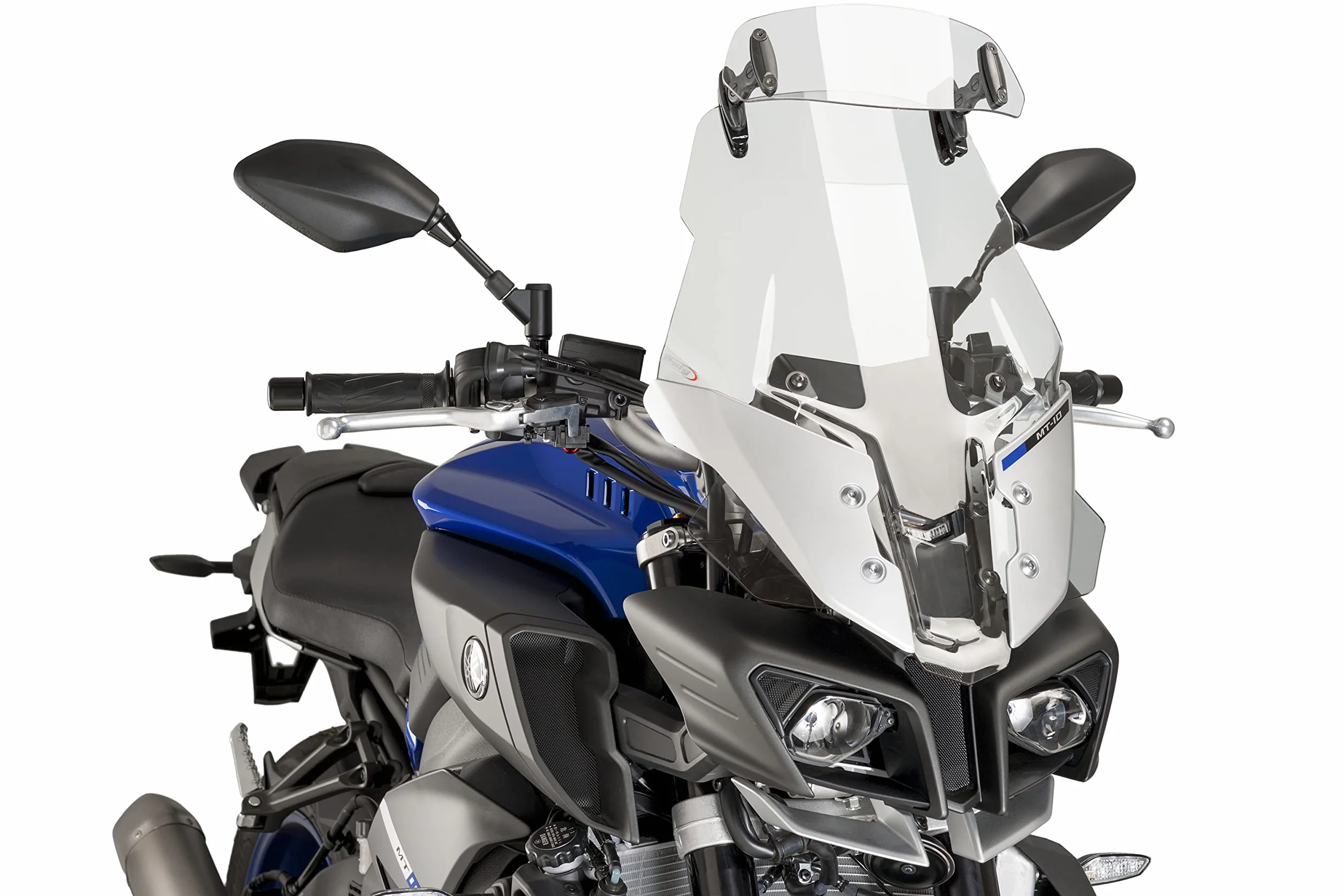 Puig 6320W Visera Multiregulable Clip-on para cúpula de Moto con Ajuste de posición y diseño Resistente Que Mejora la protección aerodinámica, Transparente