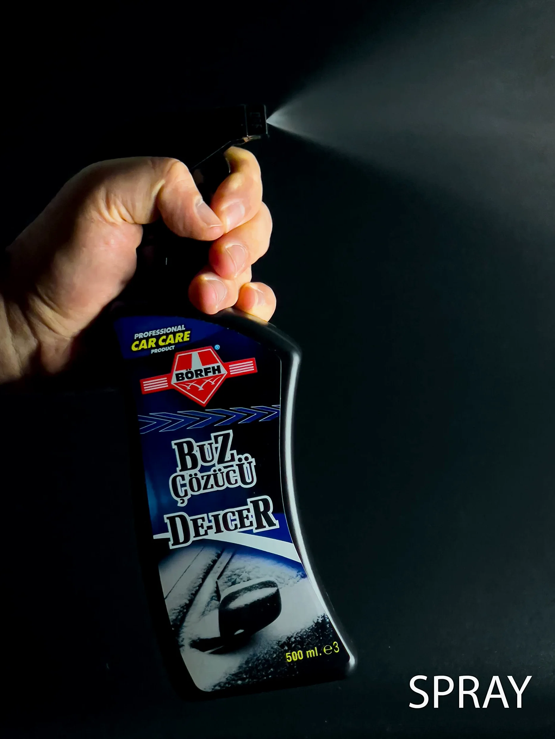 Descongelador de espray para parabrisas. Derrite instantáneamente hielo y heladas invernales en parabrisas de coche, ventanas, espejos, espray para descongelar rápidamente los cristales de