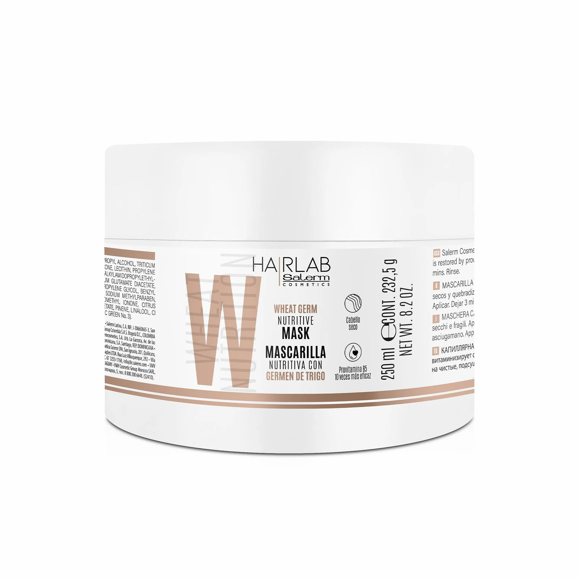 SALERM Hair Lab Mascarilla Nutritiva para el Pelo 250 ml con Germen de Trigo