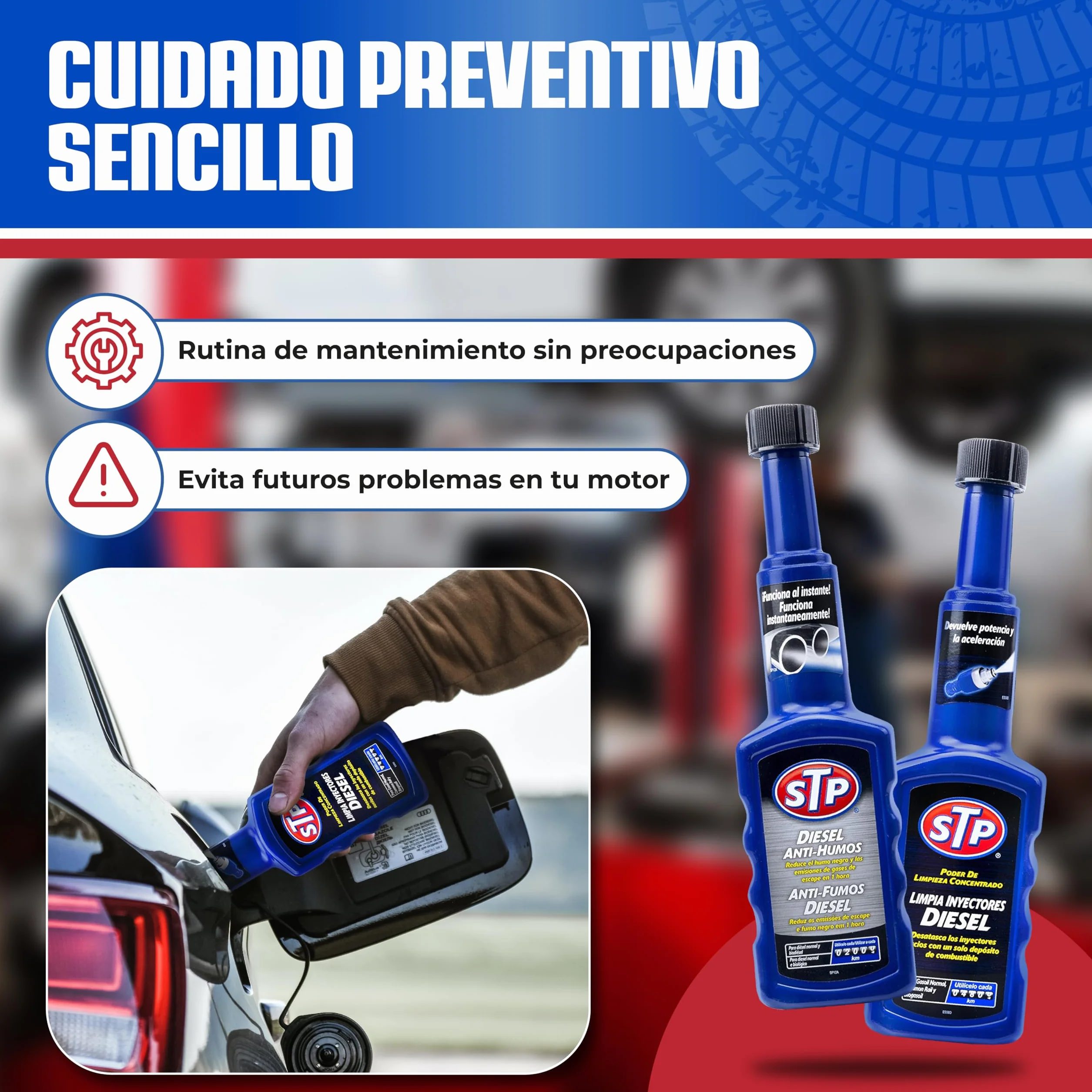 Limpia inyectores diésel Antihumos diésel STP 200 ml Reduce emisiones ahorra combustible