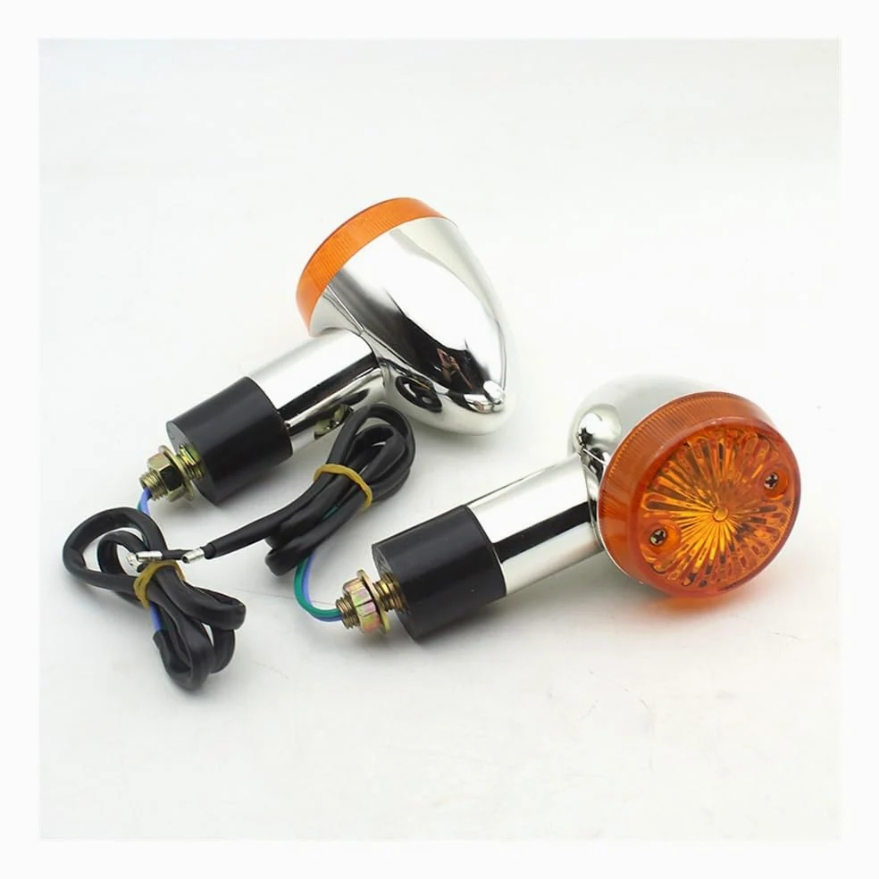 Indicador motocicleta intermitente Para Kaw&asaki VU&LCAN VN 500 750 800 900 1500 1600 1700 2000 Indicador De Señales De Giro De Bala De Motocicleta Clásica Personalizada