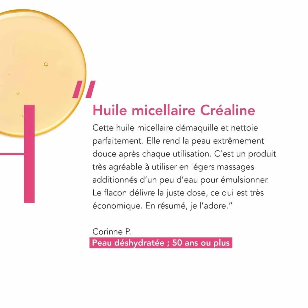 BIODERMA Créaline Aceite Micelar 150 ml - Limpia Desmaquilla Calma Pieles Sensibles
