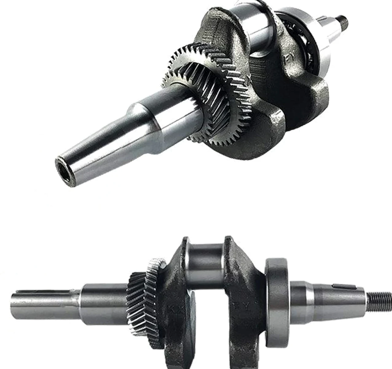 Cigüeñal compatible con 188F 190F GX390 GX420 5-8KW Generador de gasolina Accesorios de grado cónico o llave plana (Color: grado cónico)