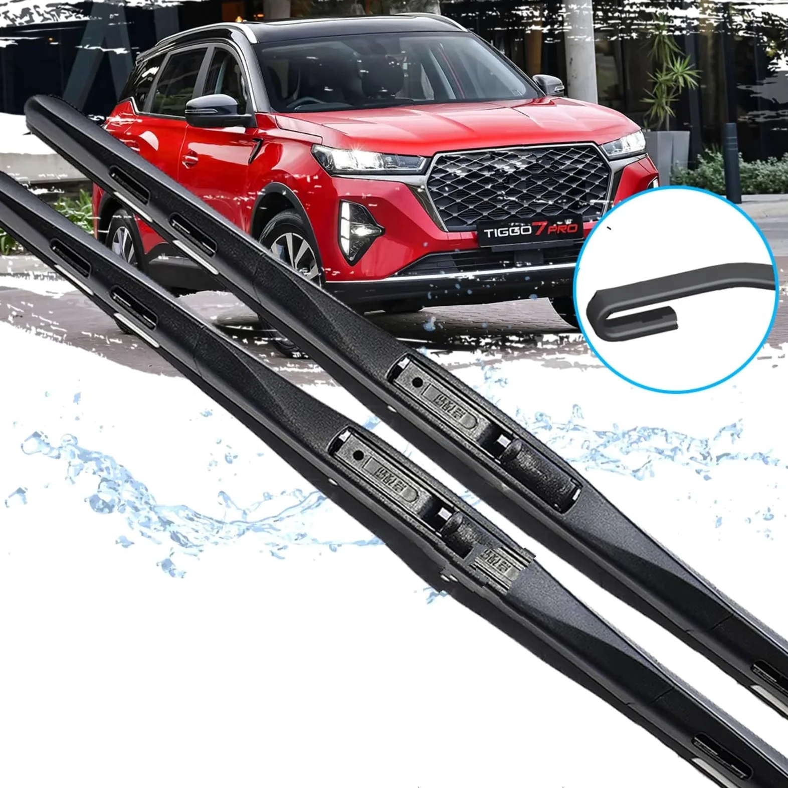 Escobillas Limpiaparabrisas Compatible con Chery para Tiggo 7 Pro Plus MK2 2020 2021 2022 Limpiaparabrisas Cepillos Limpiaparabrisas Accesorios para coche Escobillas limpiaparabrisas