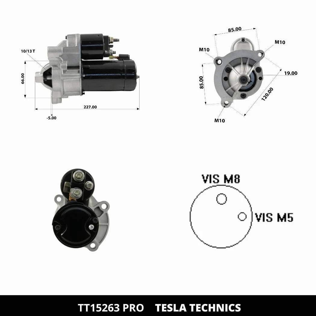 TT15263 PRO Motor de arranque para coche 12V, 1.40 KW. Compatible con CITROËN, FIAT, DS, PEUGEOT. Excelente relación calidad-precio. Fácil instalación y garantía.