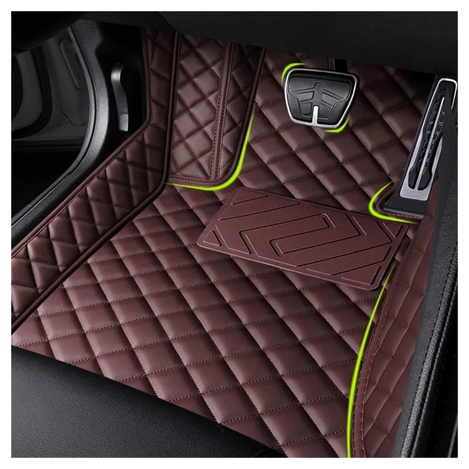 Alfombra Goma Alfombrillas Personalizadas 5D para Jaguar XF 2008 2009 2011 2012 2013 2014 2015(Beige)