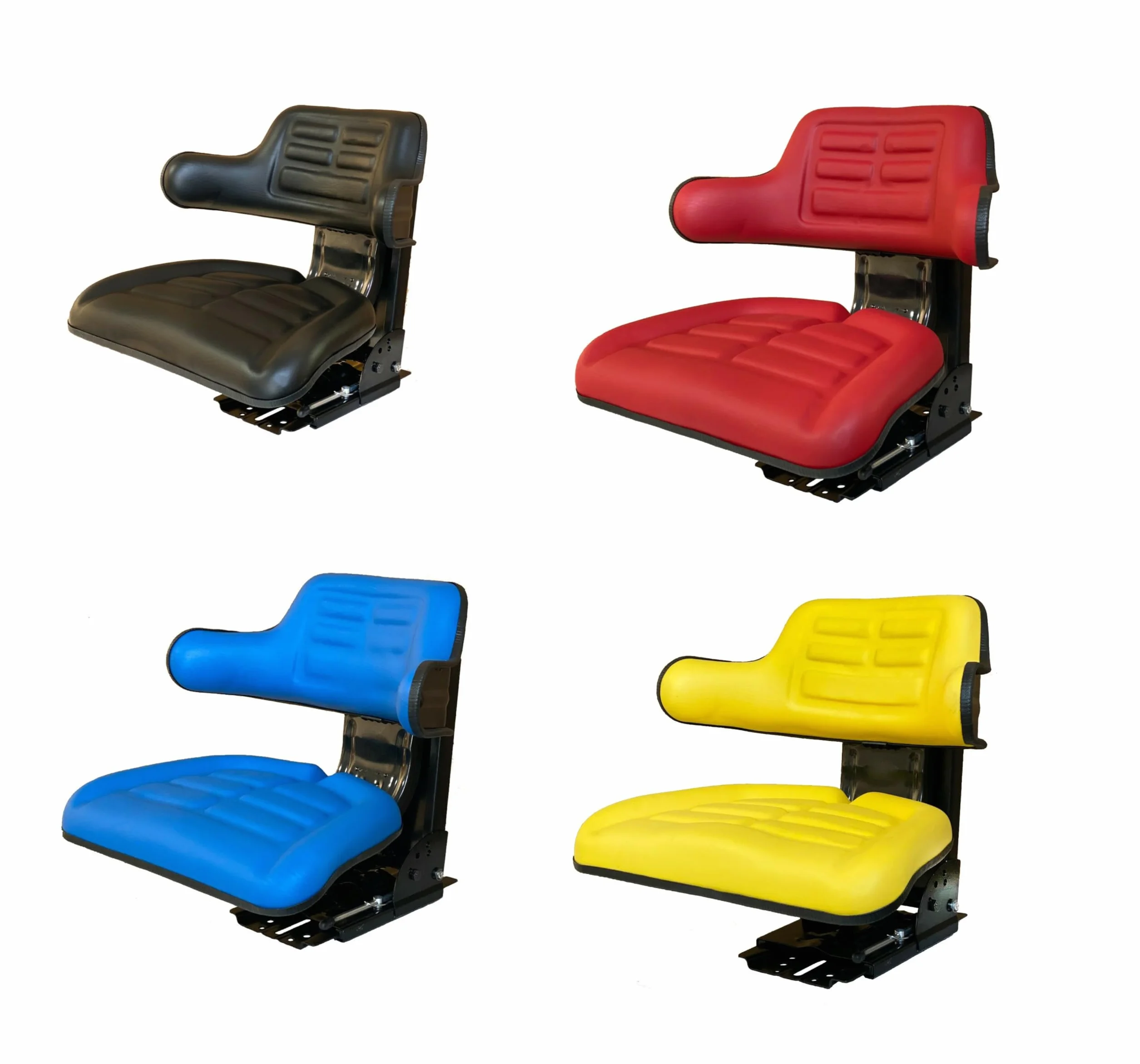 Asiento de tractor con reposabrazos universal (negro, azul, rojo, amarillo)