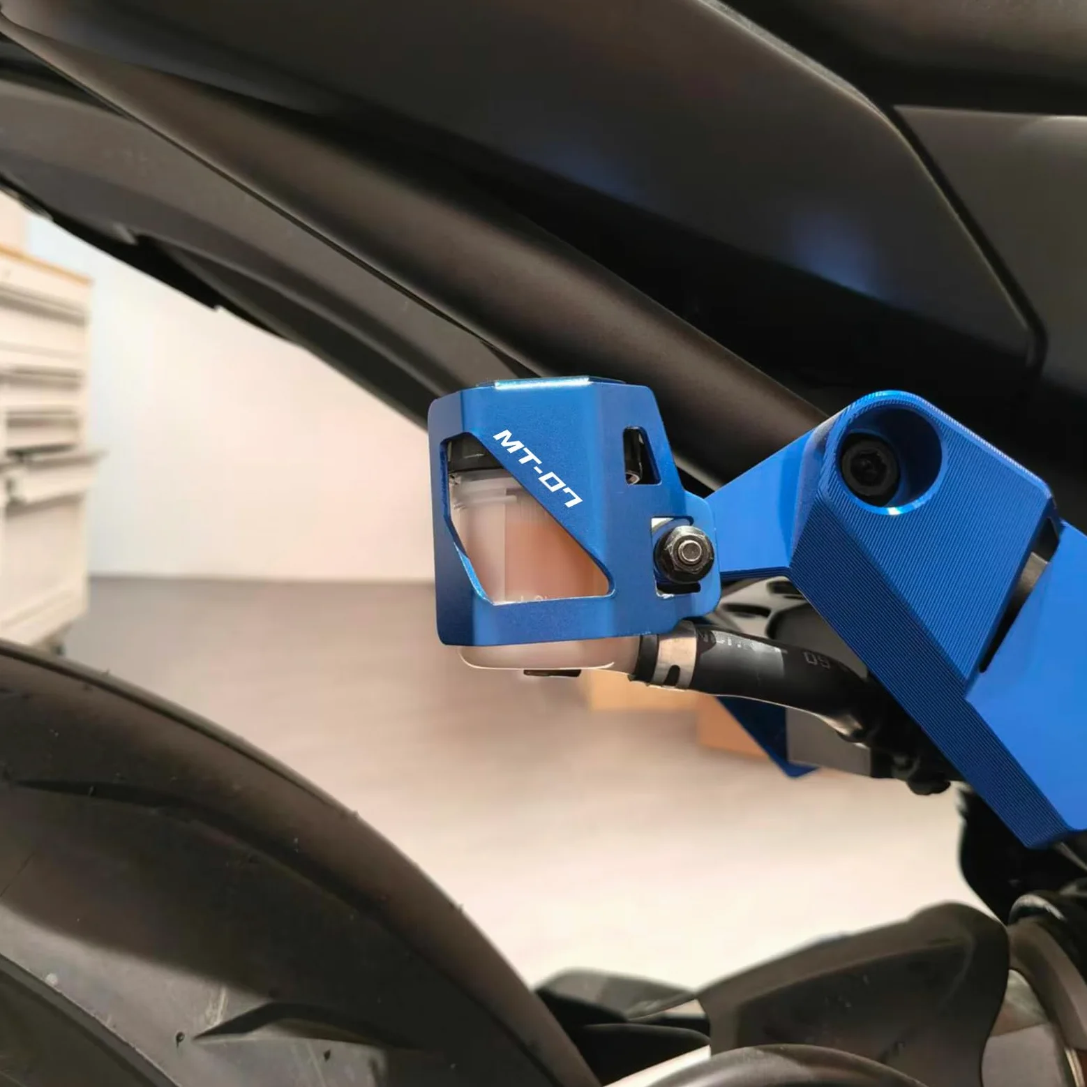 Apto para MT 07 MT07 MT-07 FZ07 2014-2024 2025 2026 Accesorios de aluminio motocicleta Cubierta delantera trasera del depósito de líquido de frenos Tapa de llenado de aceite del motor