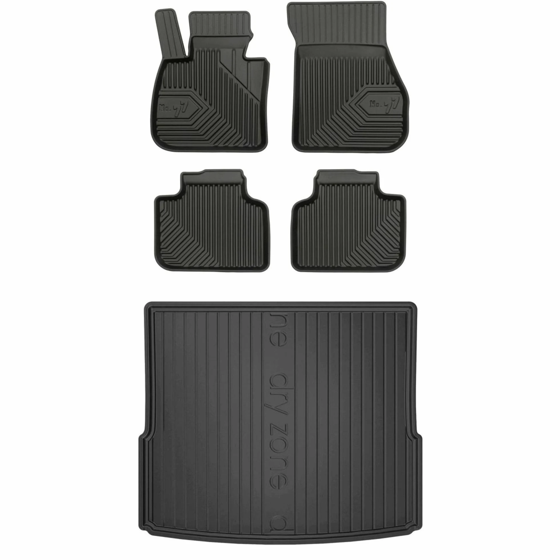 SMK Set de alfombrillas de goma y alfombrillas de maletero para BMW X1 F48 2015-2022 Mejora la comodidad de tus viajes con la alfombrilla antideslizante para coche 3D- alfombrillas para todo tipo de c