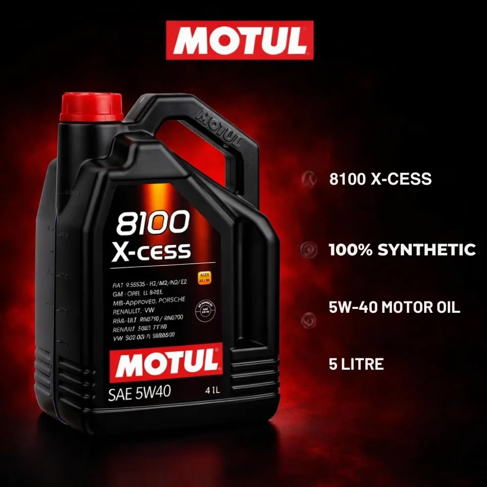 Motul 102870 - Aceite de motor 8100 X-cess (5W40, 5L)