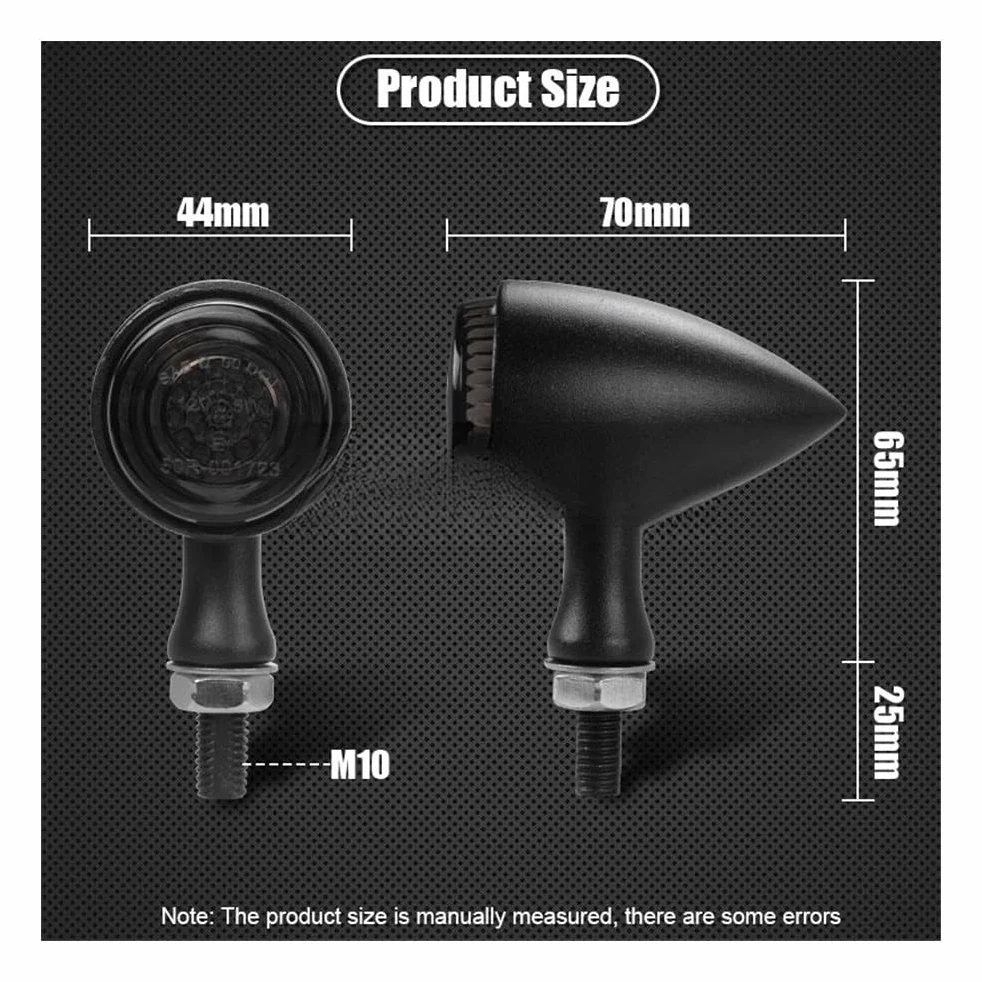 Intermitentes Luz LED De Intermitentes para Motocicleta M10, Luces Intermitentes Ámbar, Luz Trasera De Freno DRL para Cafe Racer