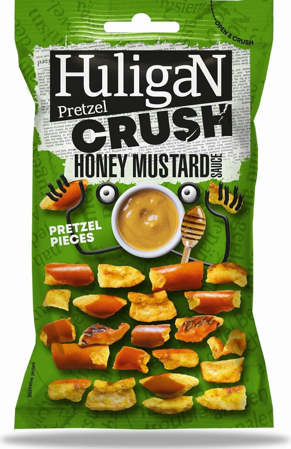 Huligan Pretzel Pieces Miel Mostaza 65g 6-Pack