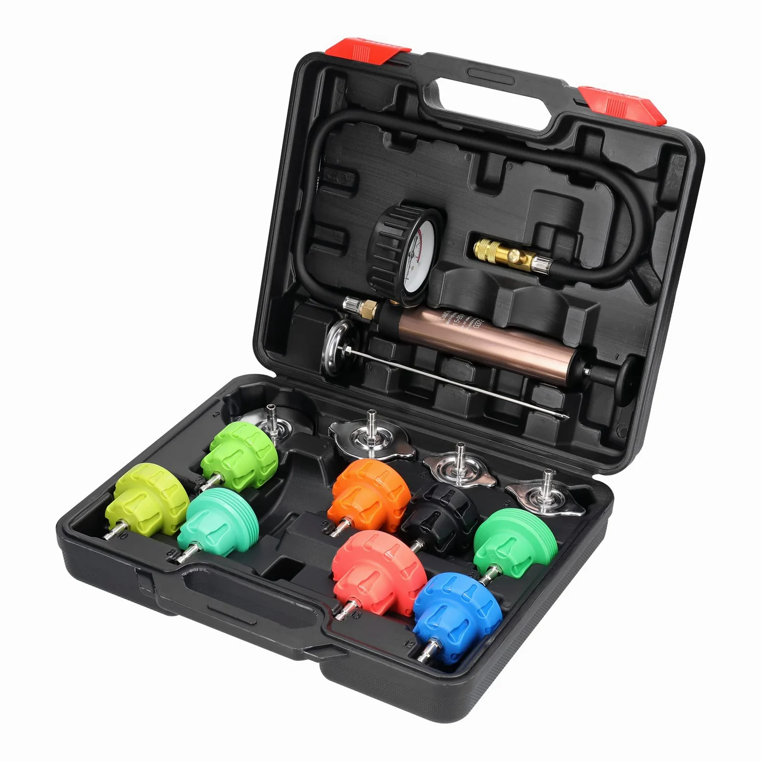 Detector de fugas for automóviles, detector universal en tanques , herramienta detectora for , probador presión agua del radiador, kit herramientas vacío for refrigerante aire acondicionado automotriz