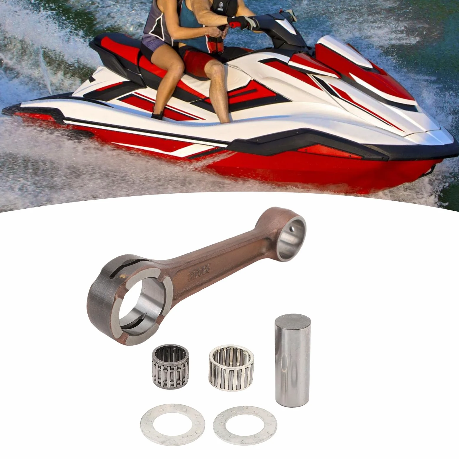 Kit de Biela, KIMISS 66E 11650 00 Reemplazo de Biela de Motor Fueraborda de Aleación de Acero para Waverunner GP800R XL800 XLT800 GP1200R XLT1200 XA1200AA GP1300R