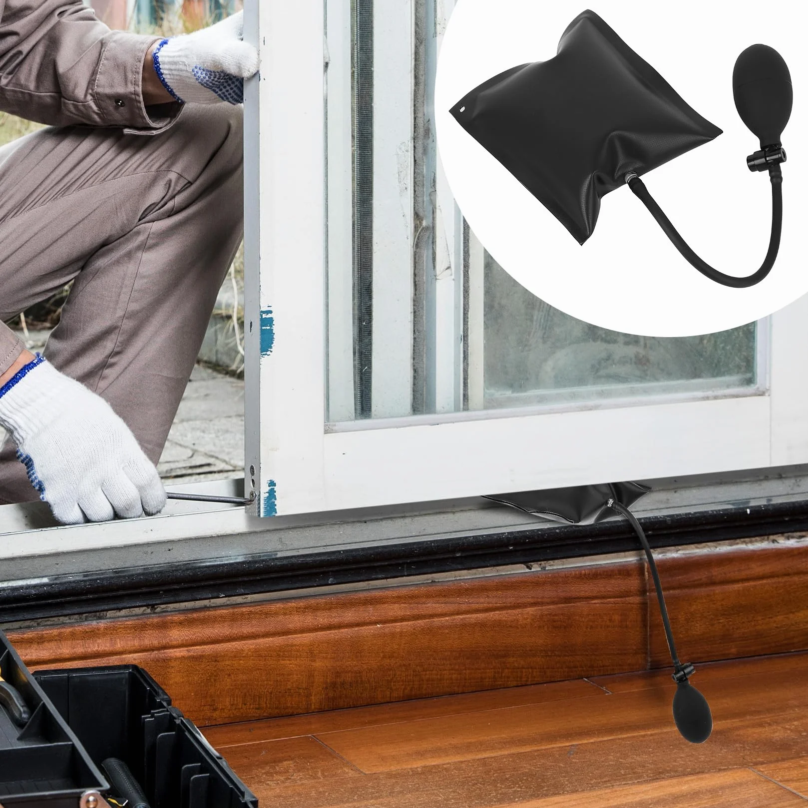4 Pcs Bomba de Cuña de Aire, Bolsas de Aire inflables para Puertas, Bomba de Bolsa de Aires, Cojinete de Cuñas Inflables para Instalación de Puertas Ventanas Autos, Maxima 200 KGAutomóviles