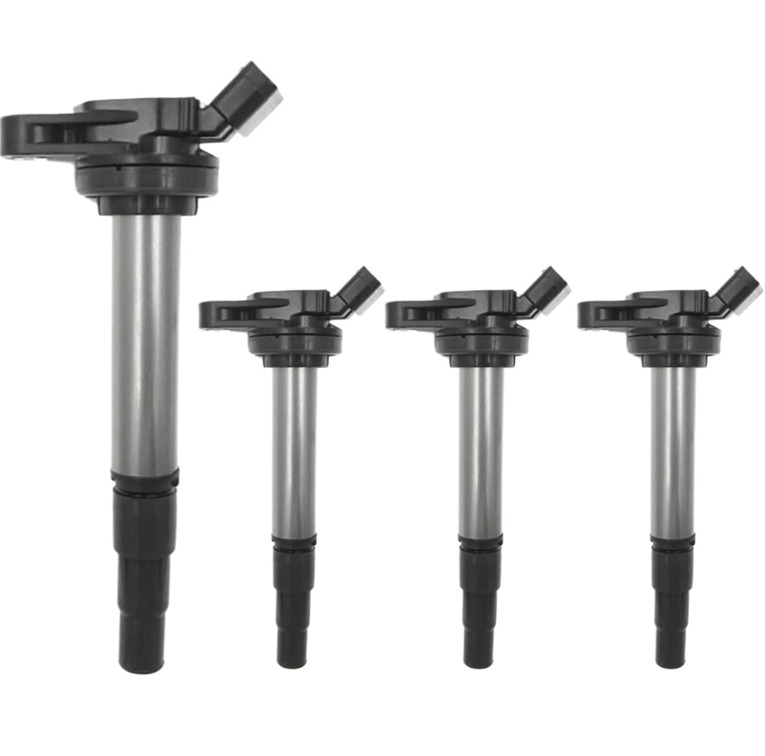 Juego de 4 bujías de encendido, 90919-02258, for Toyota, for Corolla, for Prius, for Lexus, for CT200h, 2ZRFE 1.8L, 9091902258, 90919 02258, UF-596, UF-619(X4 Coil)