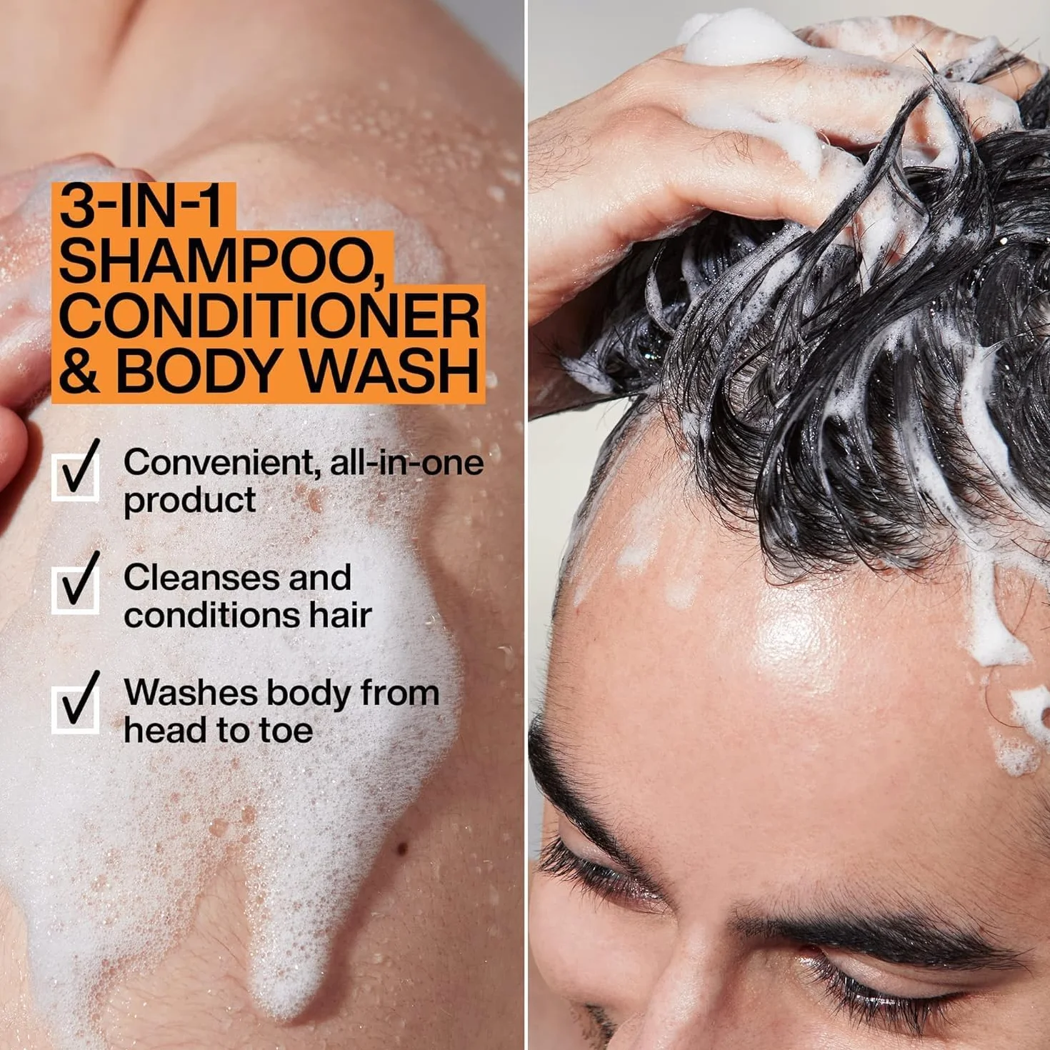 REDKEN Champú 3 en 1 Acondicionador y Gel Corporal 1000 ml