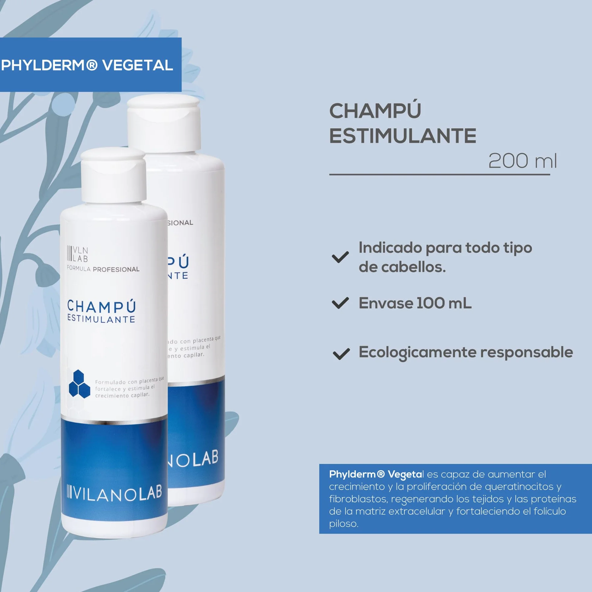 CHAMPÚ REGENERADOR CAPILAR ANTICAÍDA - Pérdida de Cabello para Hombre y Mujer