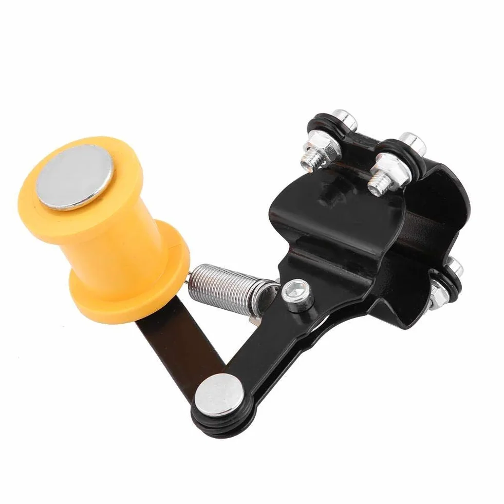 Tensor de cadena - Ajustable de ajuste Tensor de cadena Perno en el rodillo Accesorios modificados for motocicleta Herramienta universal Negro