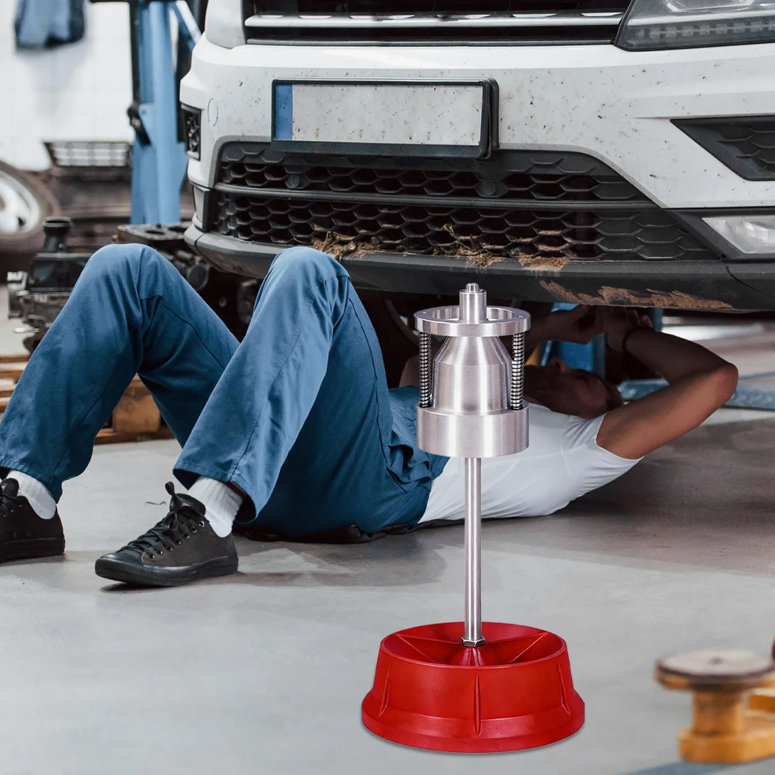 Equilibrador De Ruedas Manual Asistente para Reparar Y Cambiar Neumáticos | Máquina Para Equilibrar Ruedas Con Nivel De Para Coches, Sedanes, Camiones, SUV, Monovolúmenes Y Pickups
