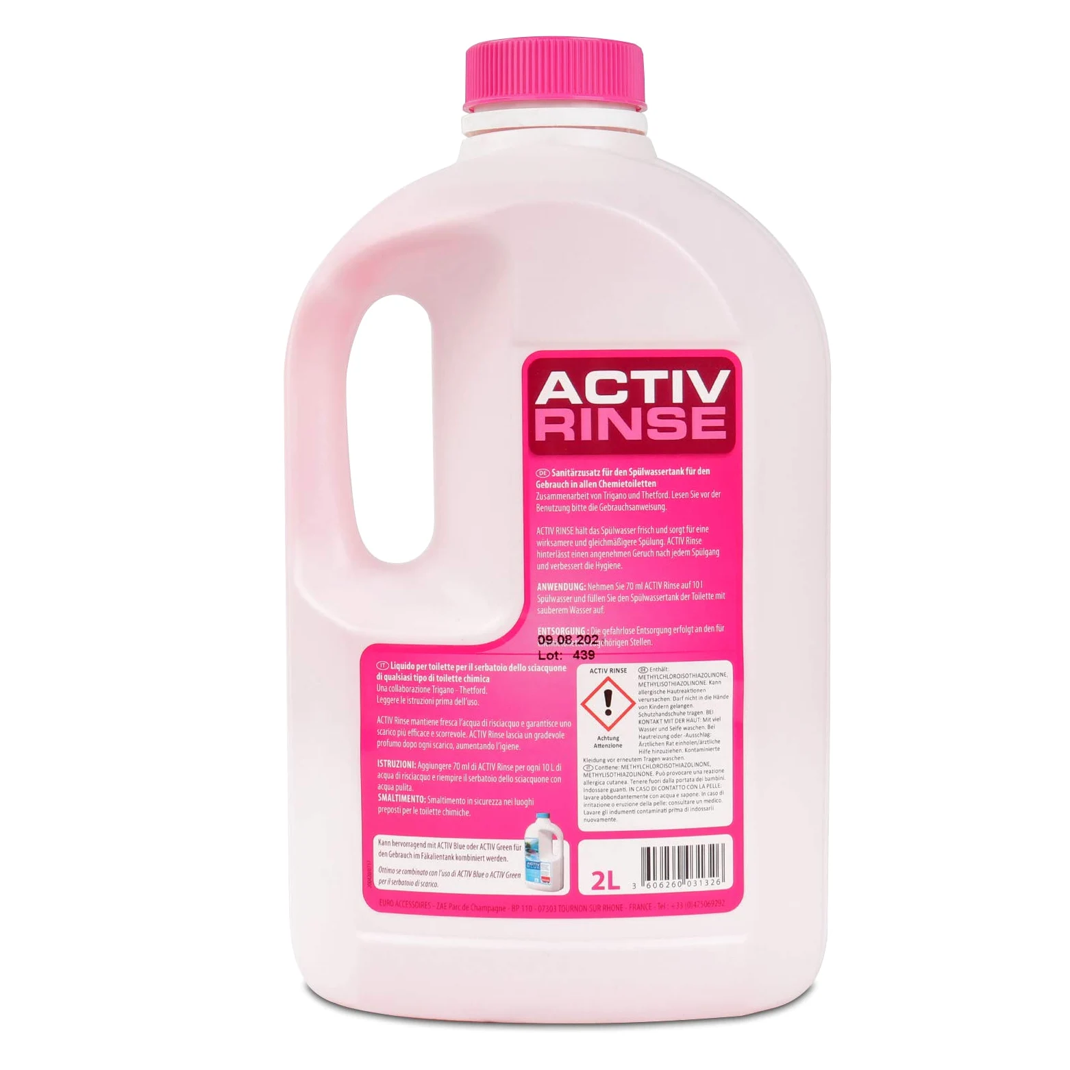 Thetford Activ Blue & Aktiv Rinse - Aditivo para inodoros (2 litros), disponible con papel higiénico (Blue + Rinse)