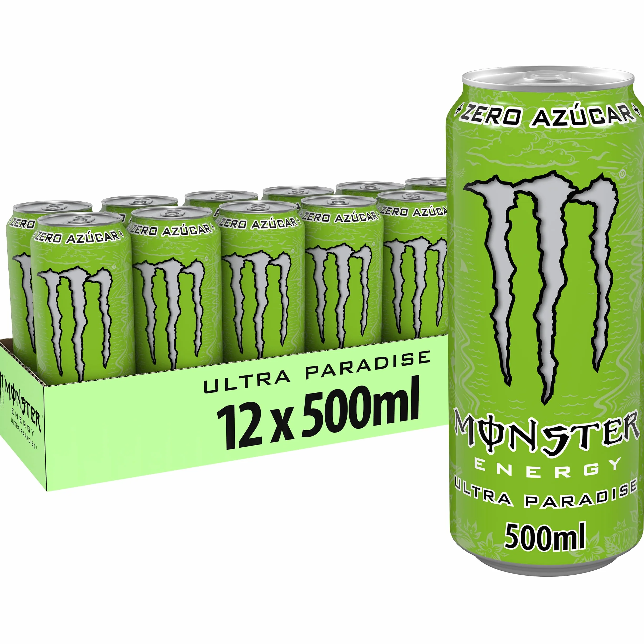 Monster Energy Ultra Paradise Bebida Energética sin Azúcar Pack 12 Latas 500ml