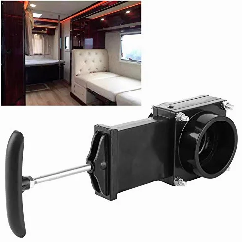 KIMISS Válvula de desagüe para caravana de 50mm, para RV y caravan, válvula de residuos en ABS, accesorio exterior para de alcantarillado