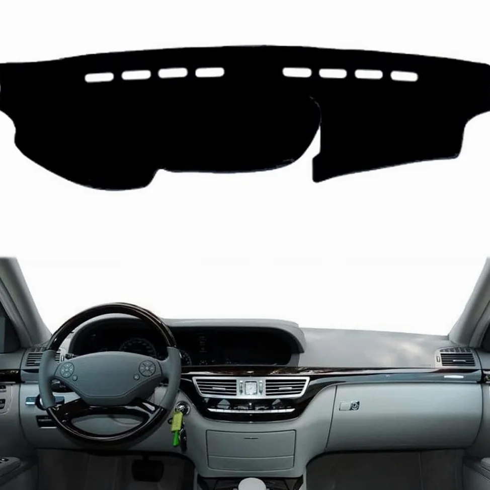 Alfombrilla Protectora para el salpicadero del Mercedes Benz Clase S S300 S320 S400 S500 S600 W221 2006-2013,Almohadilla Protectora a Prueba de luz para el Panel de Instrumentos Central