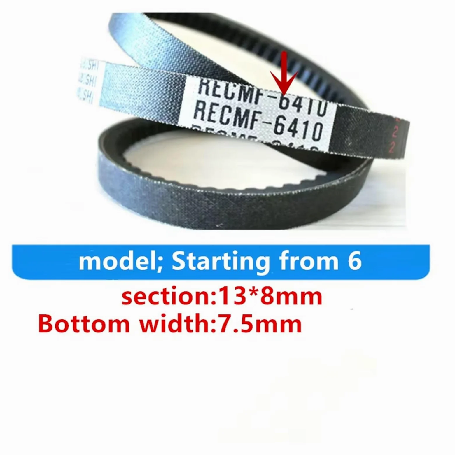 Correas transmisión RECMF 6440 6445 6450 6455 6460 variador de correa dentada máquina generadora cortacésped Motor aire acondicionado coche en V goma distribución(5pcs,-6450)