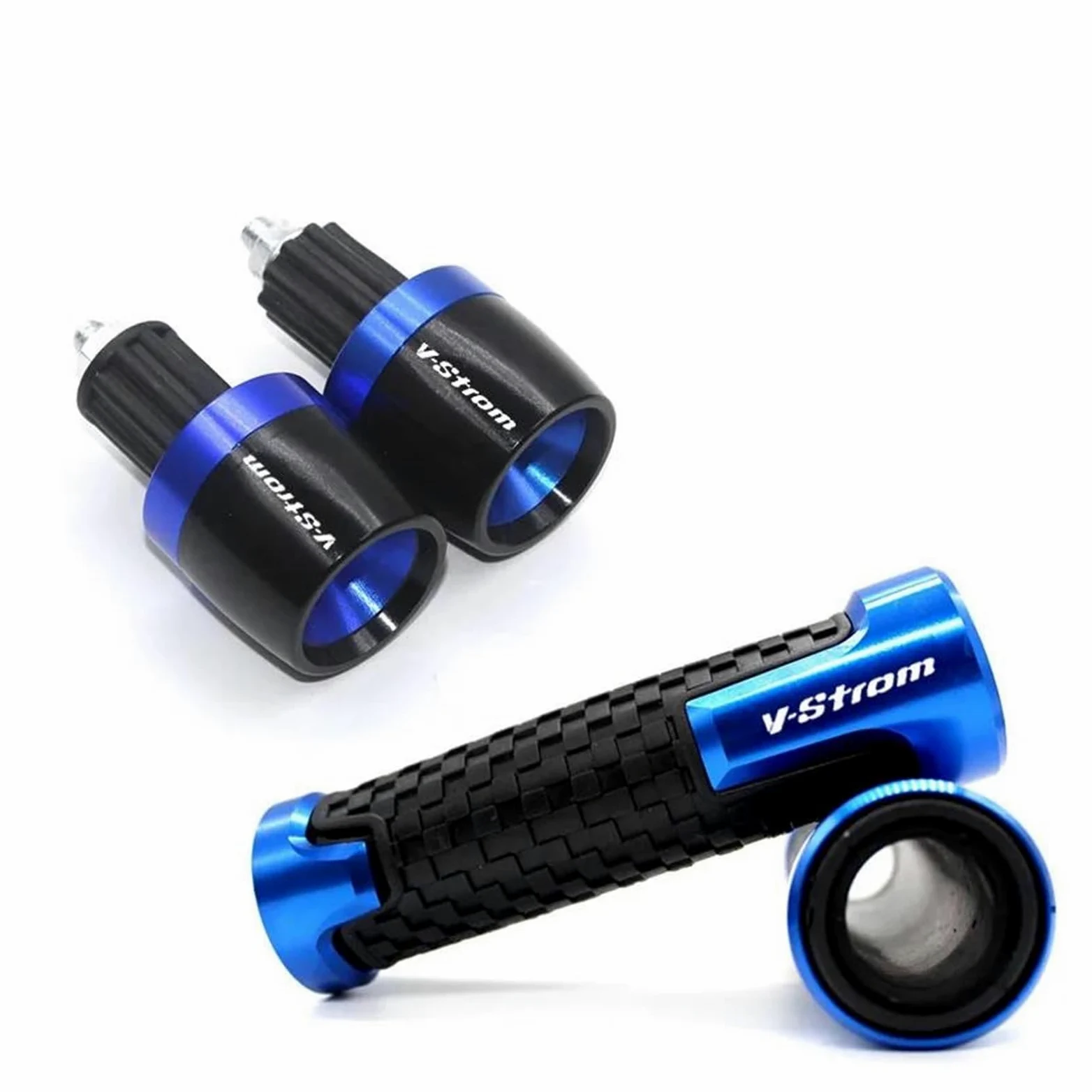 Kit De Manillar Tapón para Extremos De Manillar Y Puños para V-Strom 650, Vstrom 650, 1000, 1050, XT, DL250 Y DL650(Blue2)