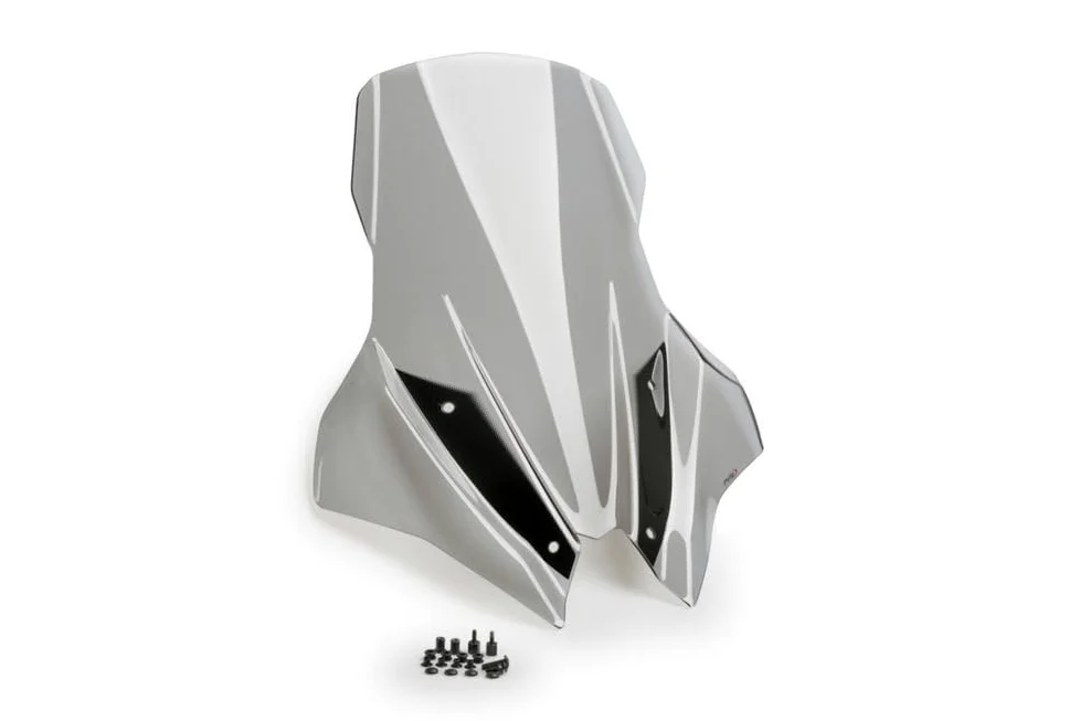 Puig 21120H Pantalla V-Tech Line Touring en acrílico de 4 mm con diseño aerodinámico anguloso para máxima protección y reducción de turbulencias, Ahumado