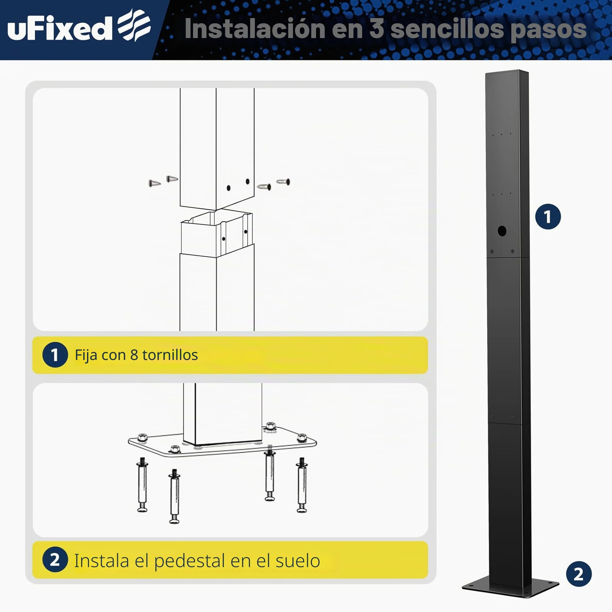 Base/Soporte para Wallbox Móvil Tesla Estación de Carga para Exteriores, La Columna de Carga para Wallbox Móvil Tesla Columna de Carga del Portador Wallbox