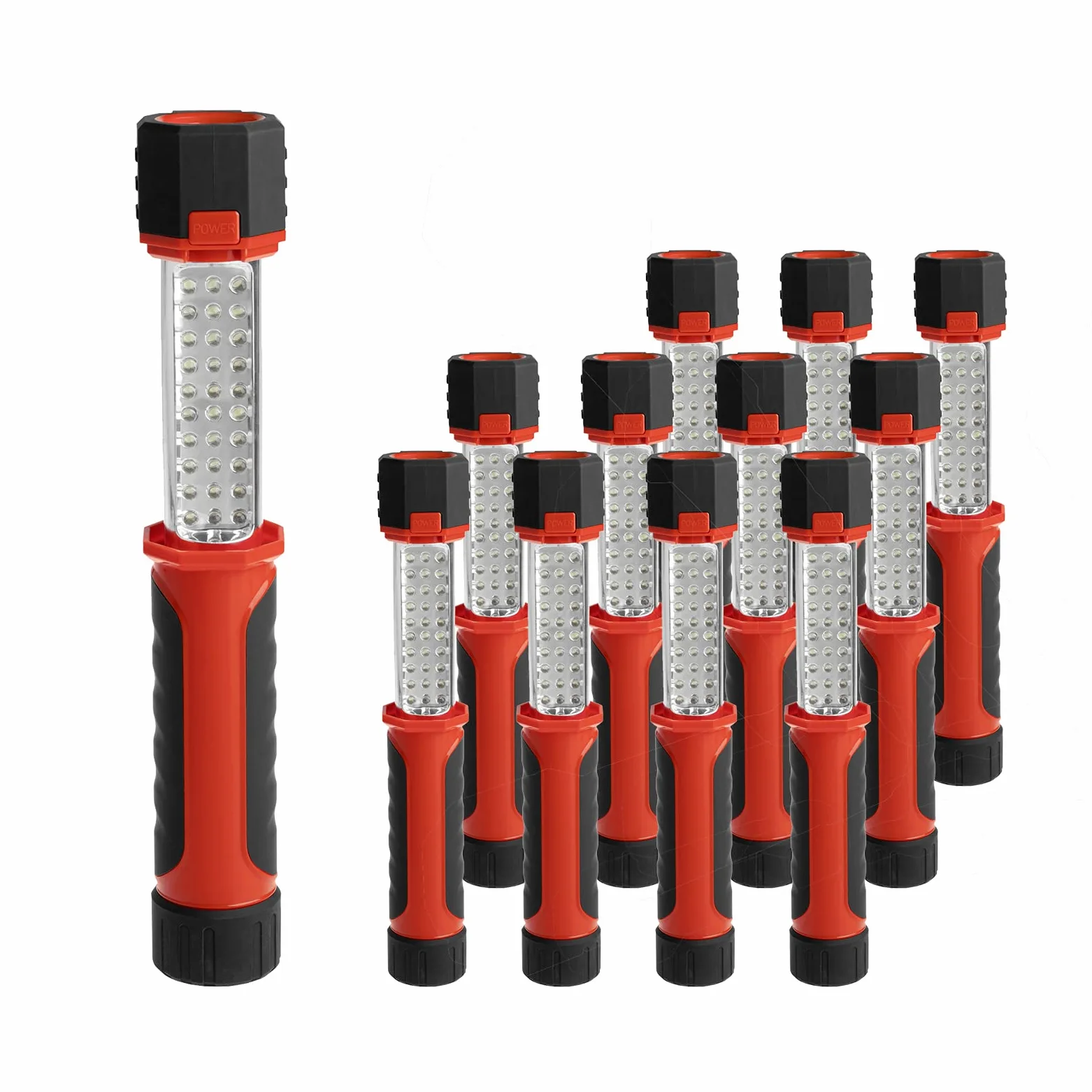 HIBRON 12 Linternas Recargables Retráctil LED con Asa para Taller Cámping, Camping, Emergencias, Pesca etc