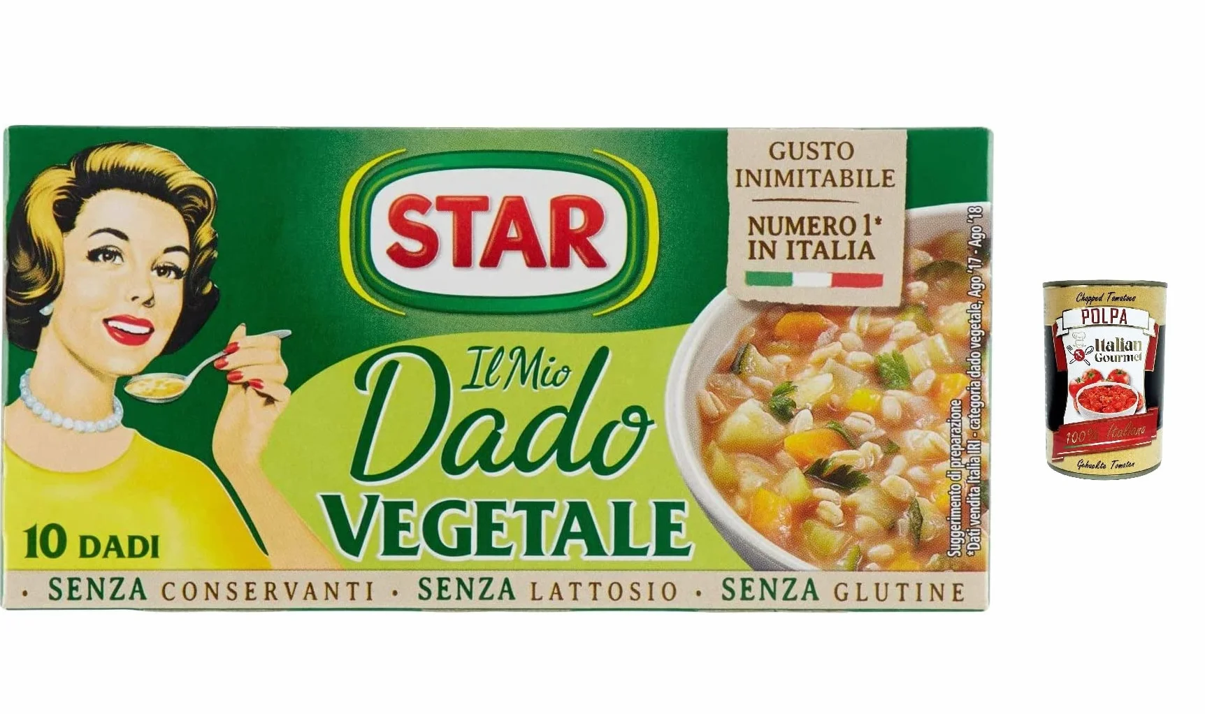 Star il Mio Dado 12 vegetales con 9 verduras sin conservantes sin lactosa ni glutenfre italian gourmet polpa 400 g
