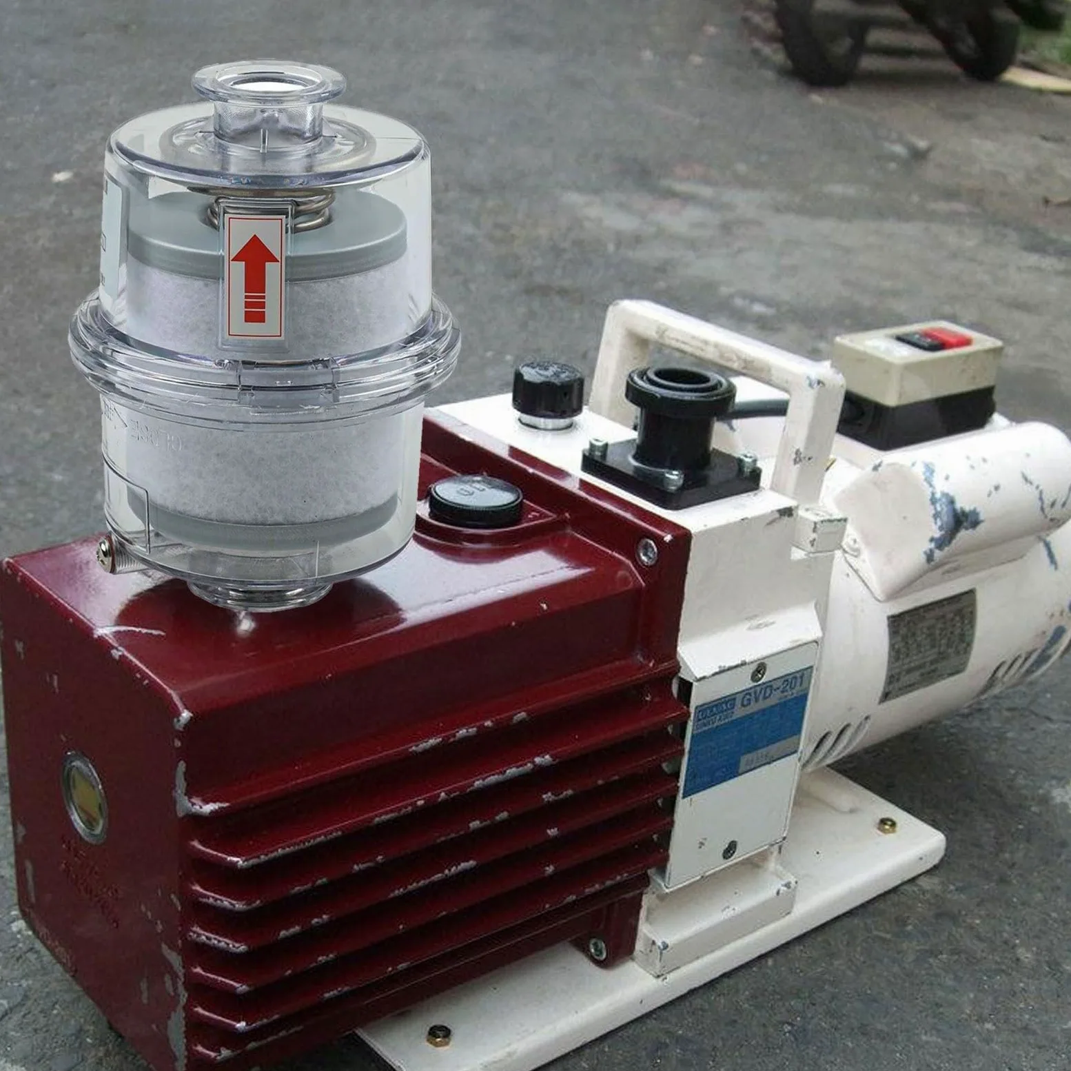 Separador de niebla de aceite para bomba de vacío con brida KF25/KF40, carcasa transparente resistente a altas temperaturas, 95% de eficiencia de filtro para filtro de escape, purificación de aire