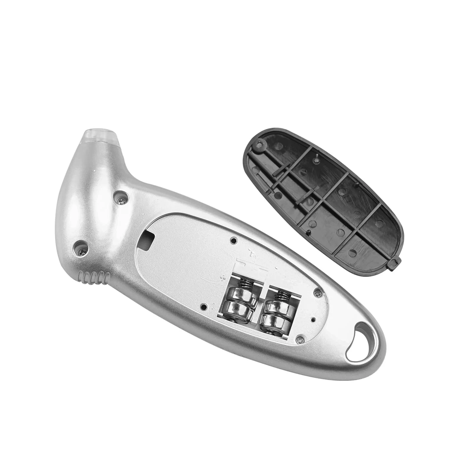 Medidor de presión de neumáticos Digital Ajuste de presión de neumáticos para automóvil Motocicleta Bicicleta con batería Retroiluminada Plata