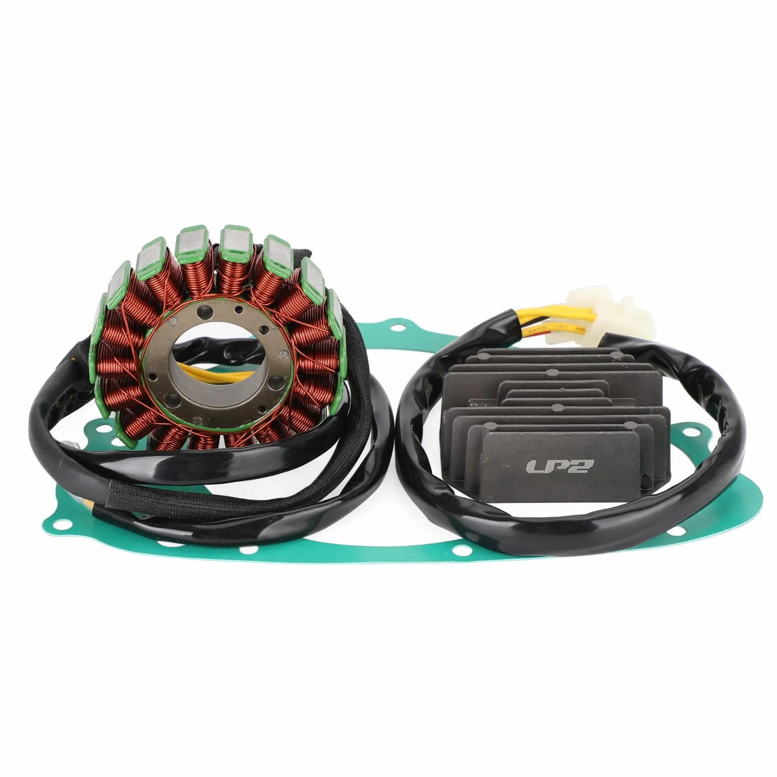 Topteng Magneto Coil Stator + Voltage Regulator + Gasket Assy Apto para Suzuki GS 500 E ET 1989-2000