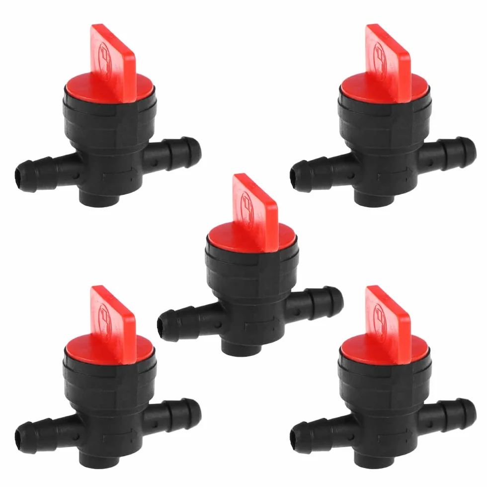 5PCS Válvula de apagado de combustible 1/4 Interruptor de combustible en línea de encendido/apagado para válvula de combustible de motocicleta
