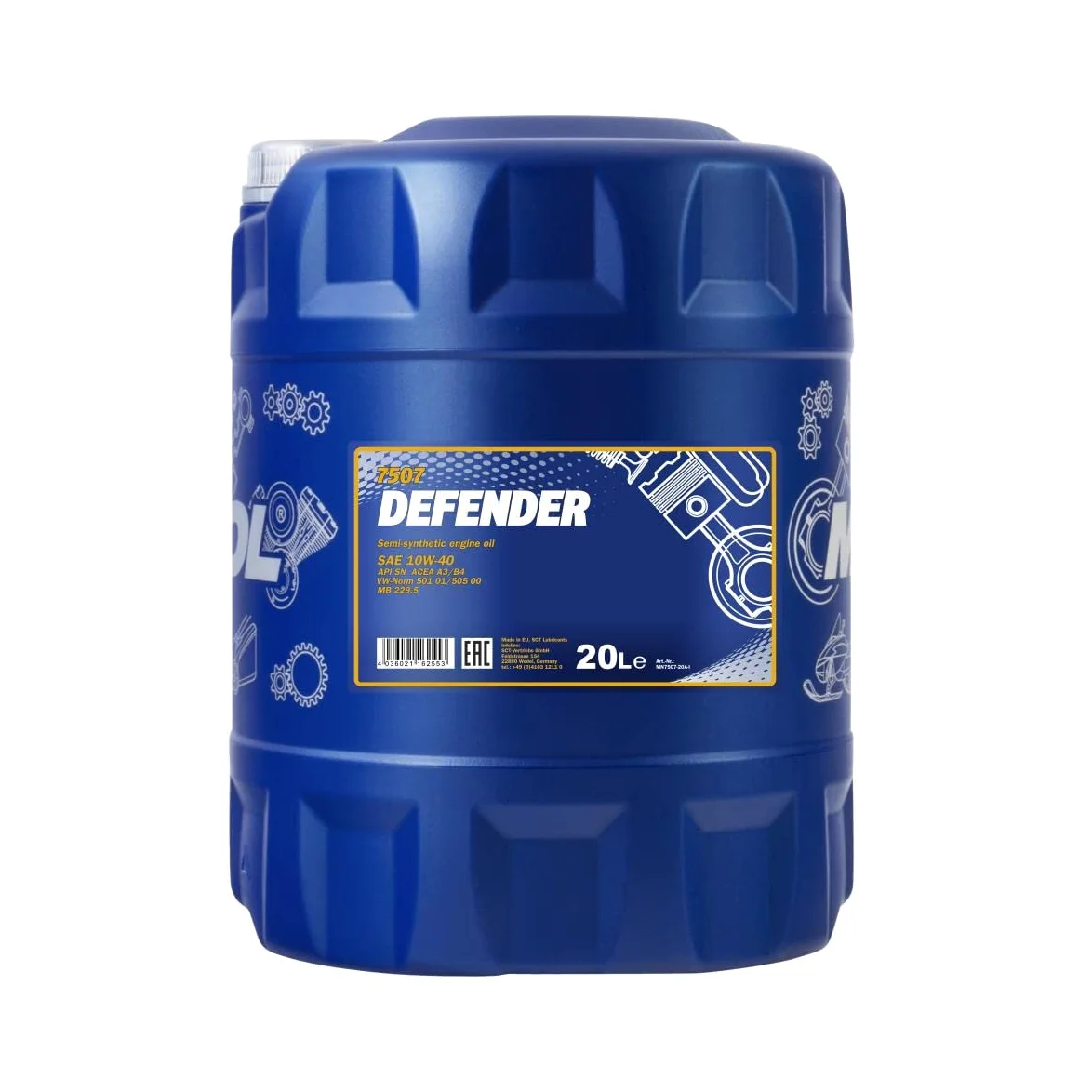 Mannol Defender 10W-40 - Aceite para motor (20 L, 4 unidades
