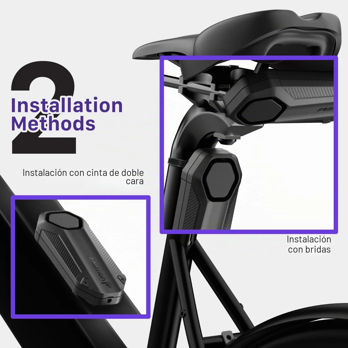 Fosmon Alarma inalámbrica antirrobo para Bicicleta con Control Remoto, Impermeable, Funciona con Pilas, Alarma de Seguridad súper Fuerte de 113 dB para Bicicleta, Motocicleta, Scooter de Movilidad,