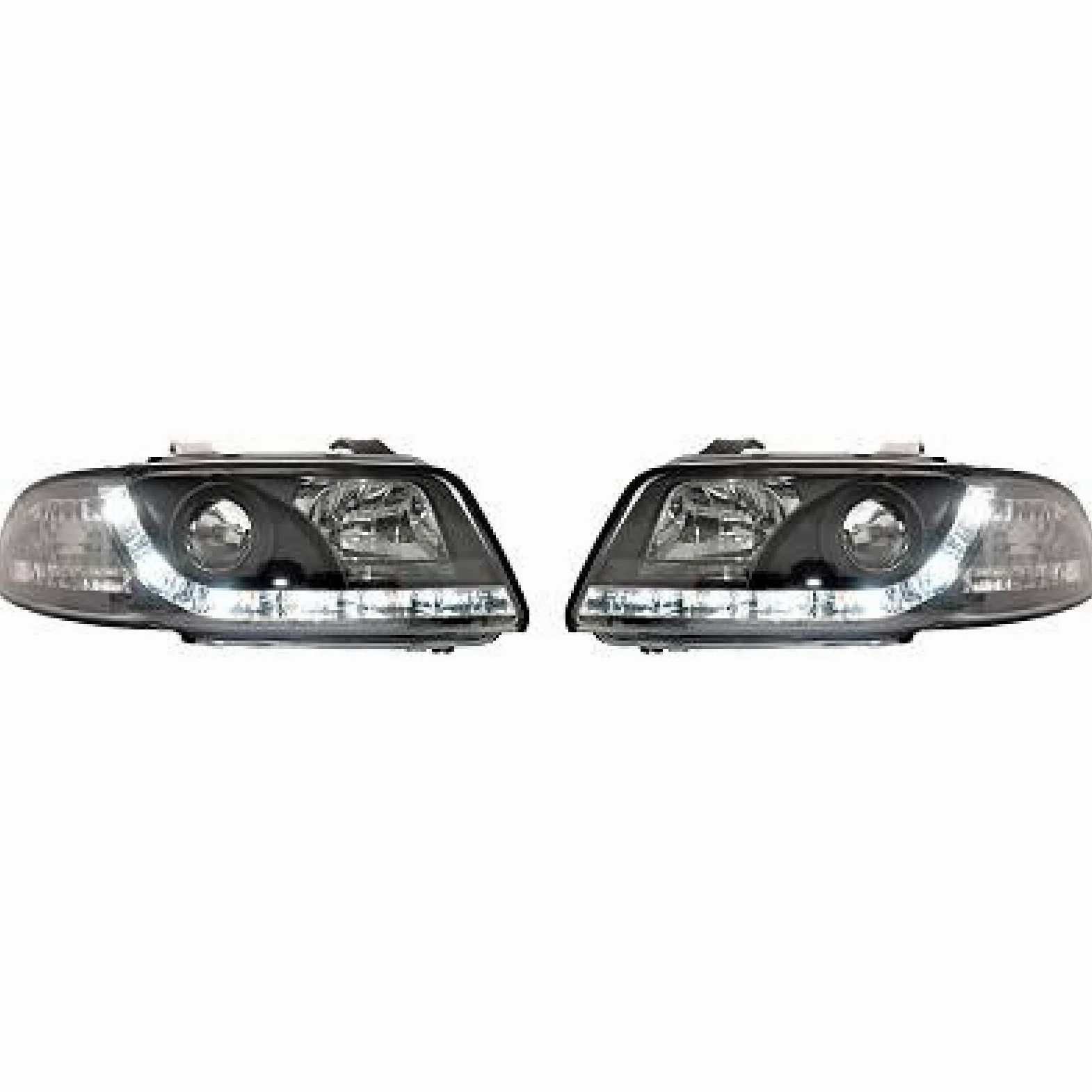 Juego de faros delanteros compatible con Audi A4 B5 H1 1994-1998 Halógeno