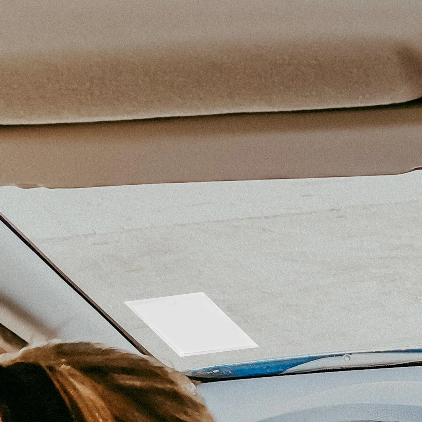Tabanzhe 2 soportes para permisos de coche para parabrisas, transparente autoadhesivo, funda protectora trasera adhesiva, para billetes, tarjetas de discapacitados, notas, insignias