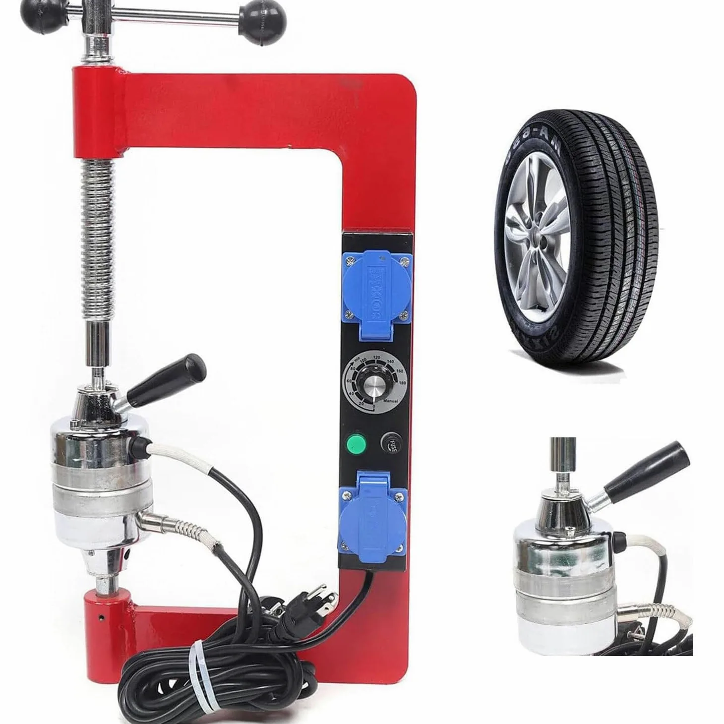 Vulcanizador de Neumáticos Automático Máquina de Vulcanización de Ruedas | 500W Portátil Temperatura Constante,150 ℃-180 ℃ Máquina de reparación para Auto Coche