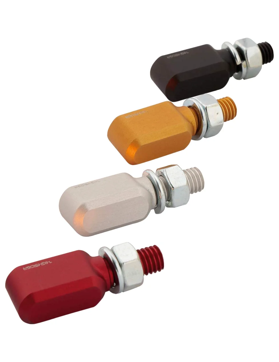 HIGHSIDER Intermitentes LED de freno y luz trasera para motocicleta, 3 en 1 Little Bronx, certificado E (2 unidades) (negro)